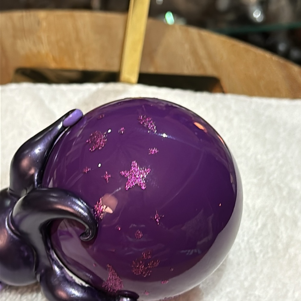 DISNEY Store, RARE Ursula Purple Glass Ball Sketchbook Ornament, PRISTINE - Picture 15 of 17